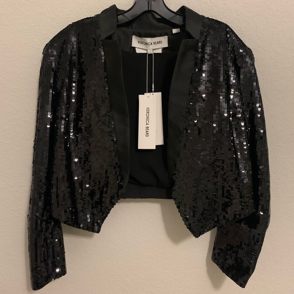 Veronica Beard Delony Cropped Jacket in Black - Picture 6 of 10